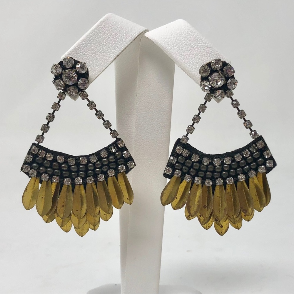 Deepa Gurmani dangle statement earrings boho